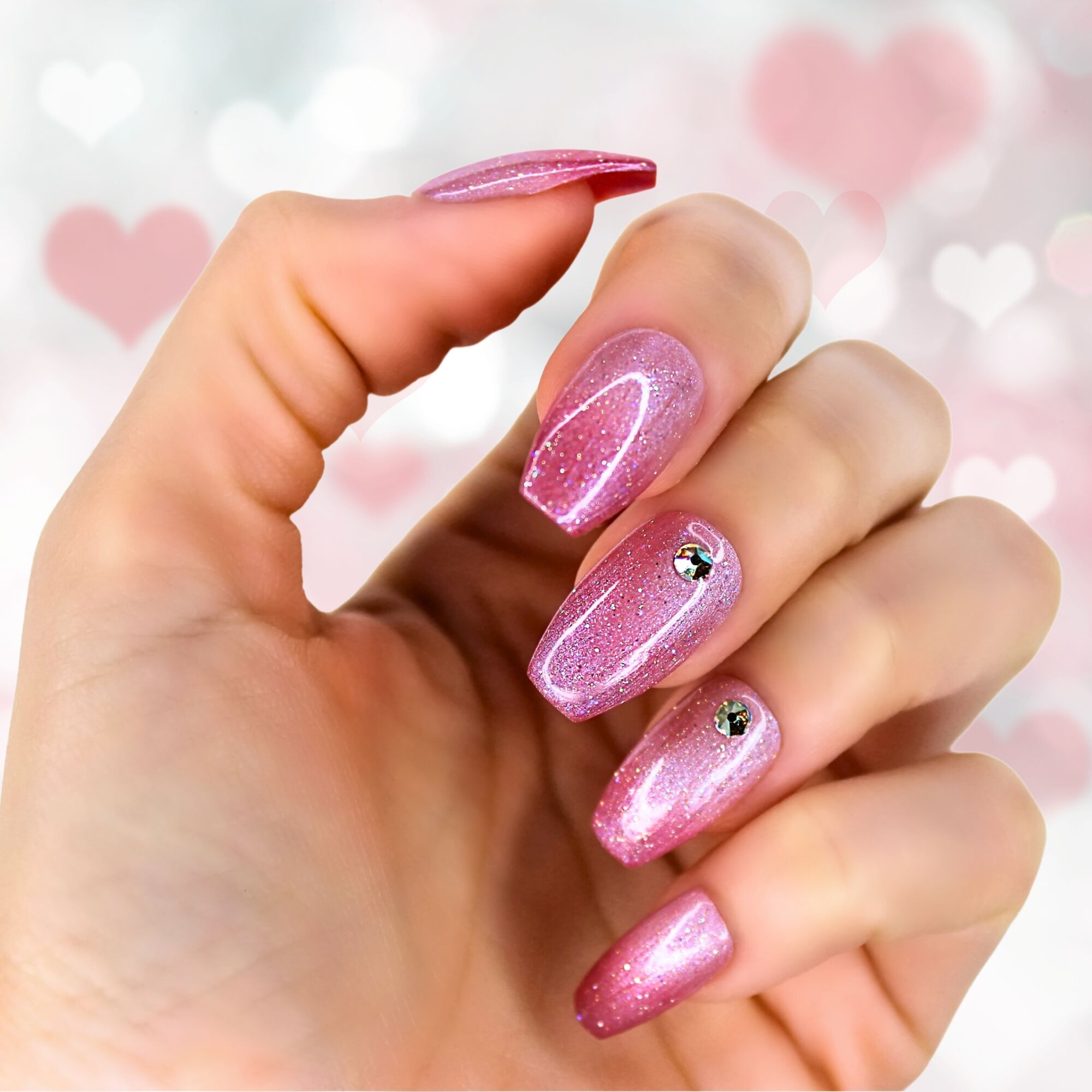 PollyTips - Blush Rendezvous Designed Nails.